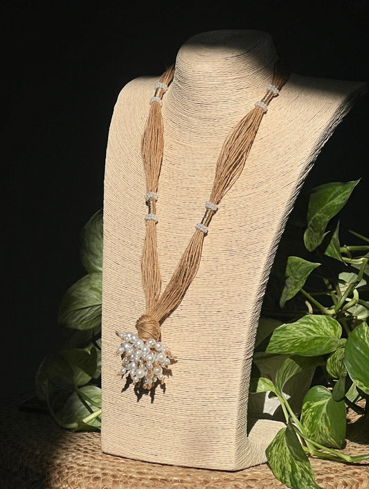 Pearl & Jute Necklace
