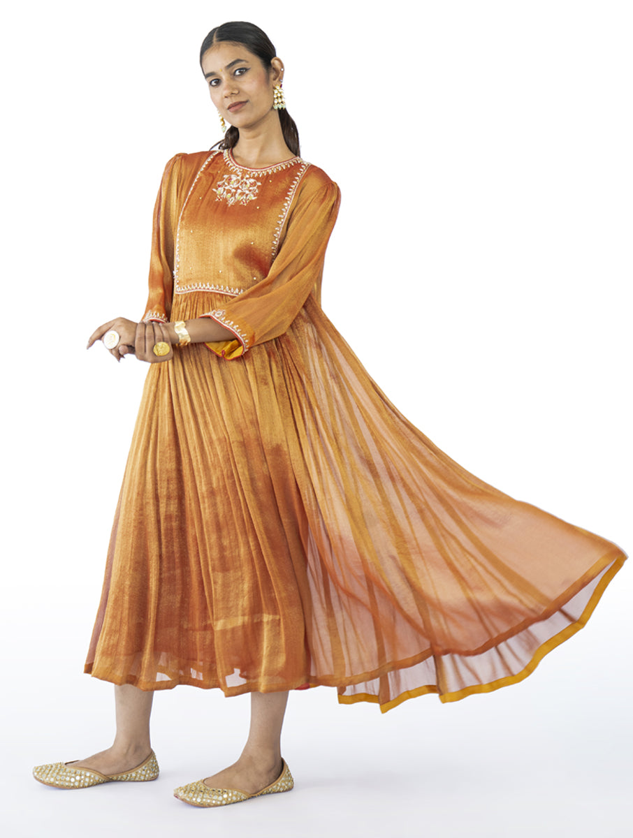 Orange Tissue Dress