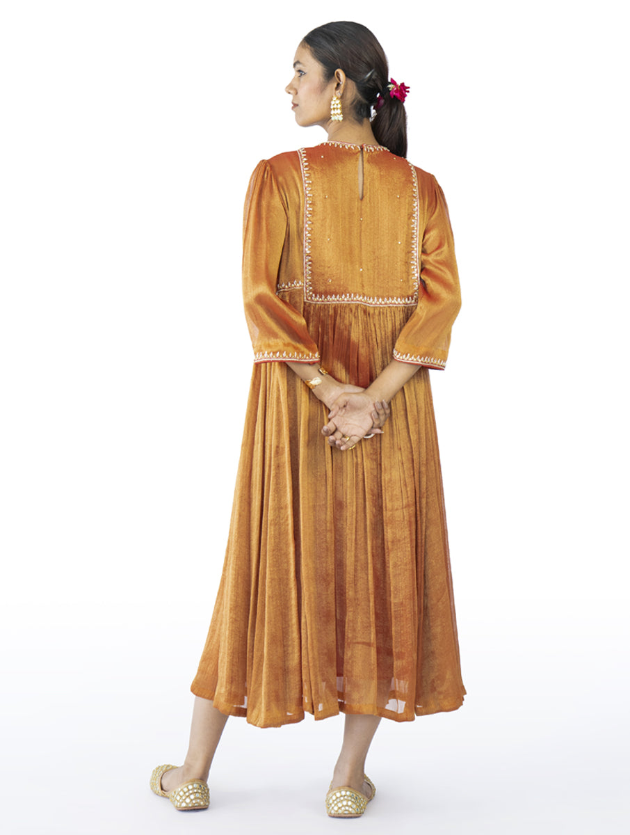 Orange Tissue Dress