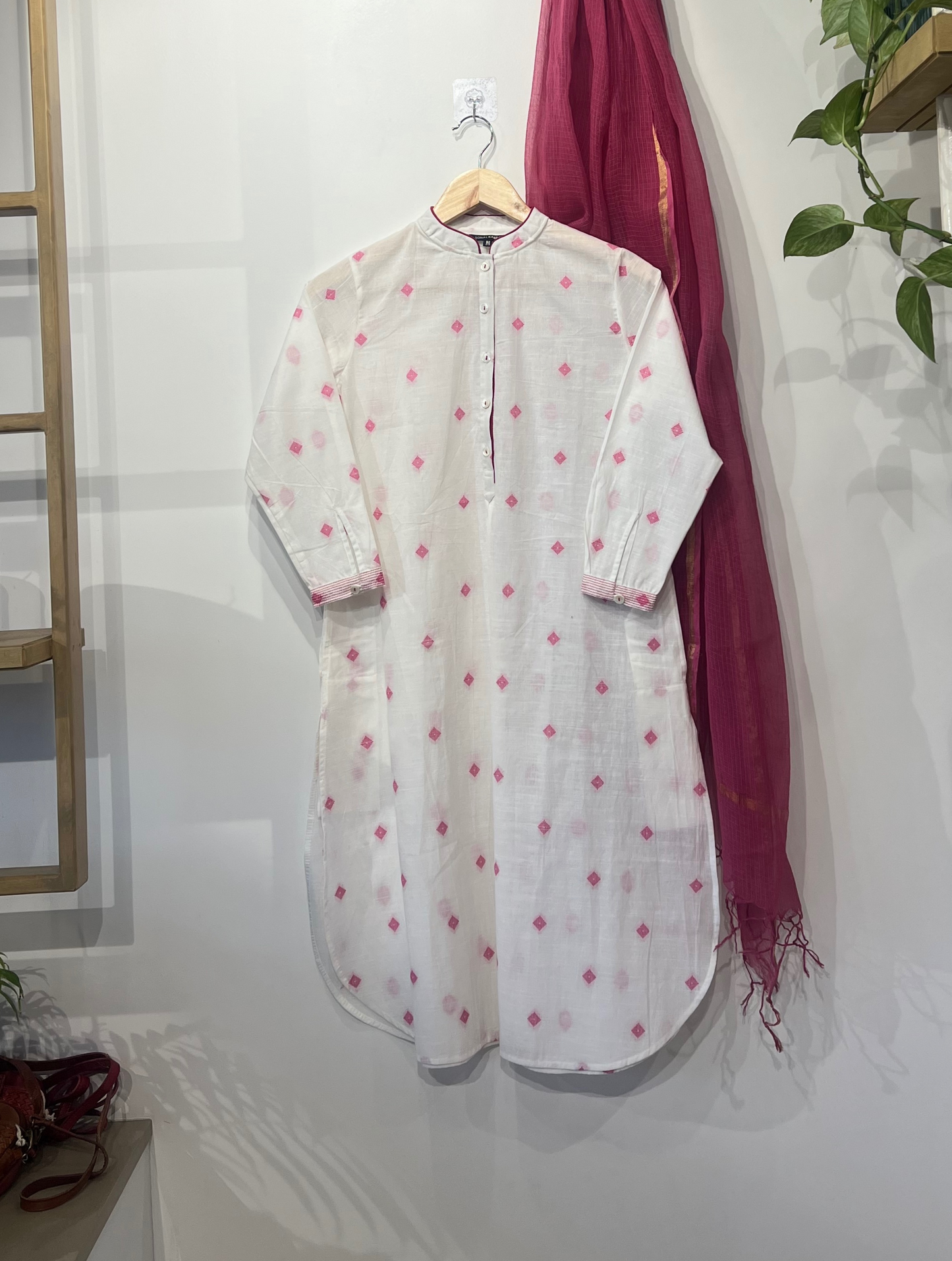 Pink Cotton Kurta
