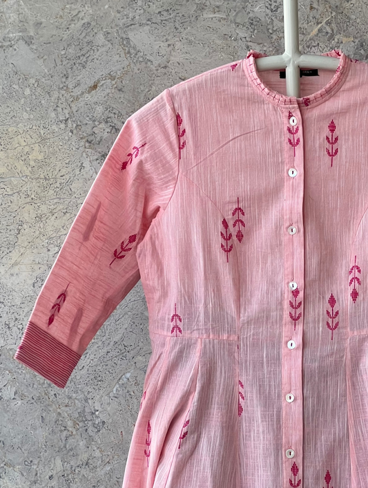 Pink Cotton Jacket Dress