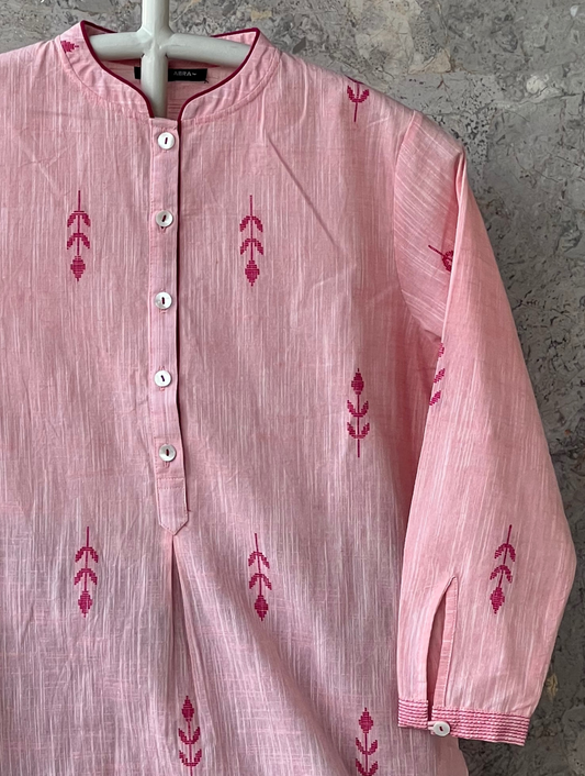Pink Cotton Kurta