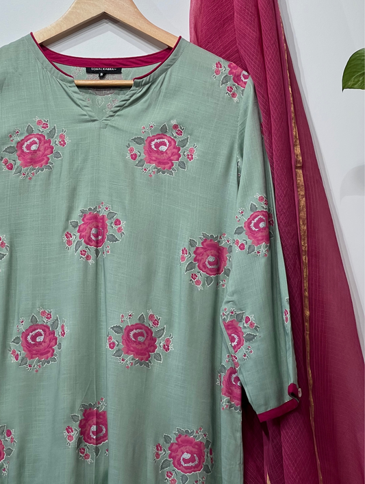 Pista Bloom Kurta