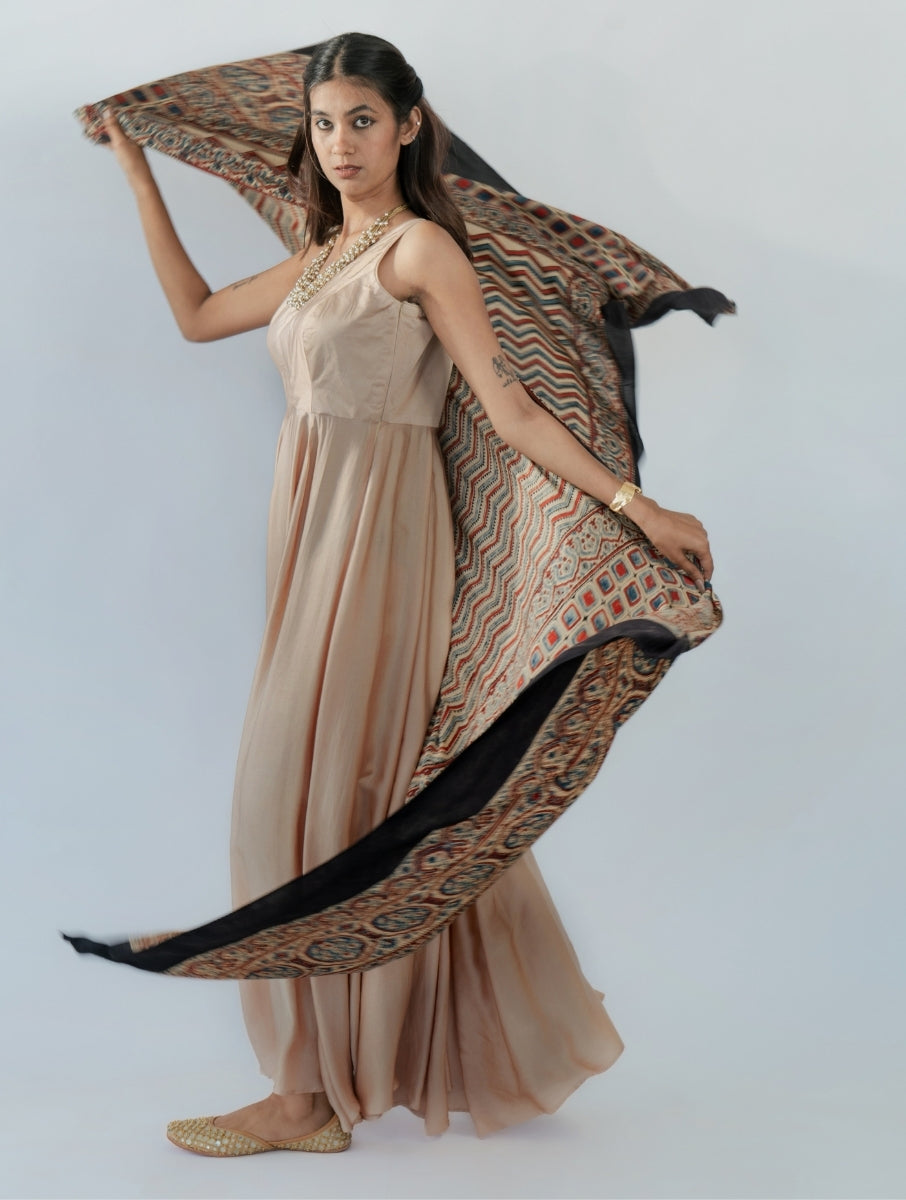 Beige Anarkali Dress