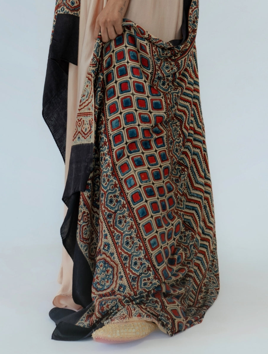 Black Beige Ajrakh Dupatta