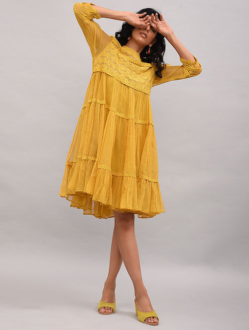 Green Lace Trimmed Kota Dress