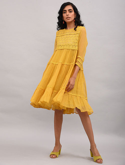 Green Lace Trimmed Kota Dress