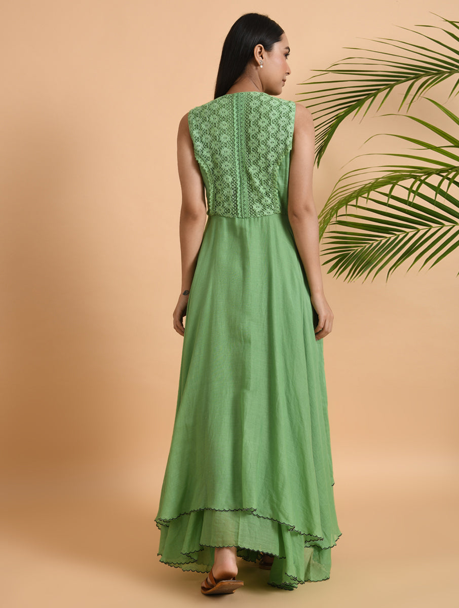 Lace Trimmed Double layered Dress
