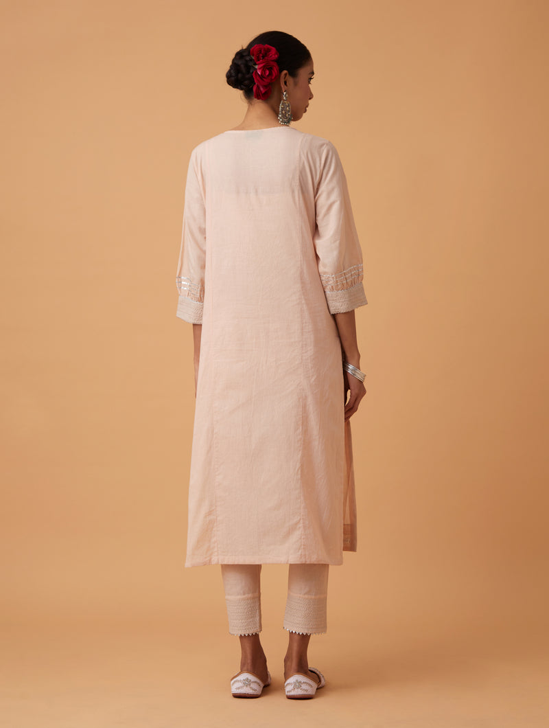 Red Zari Kurta Set