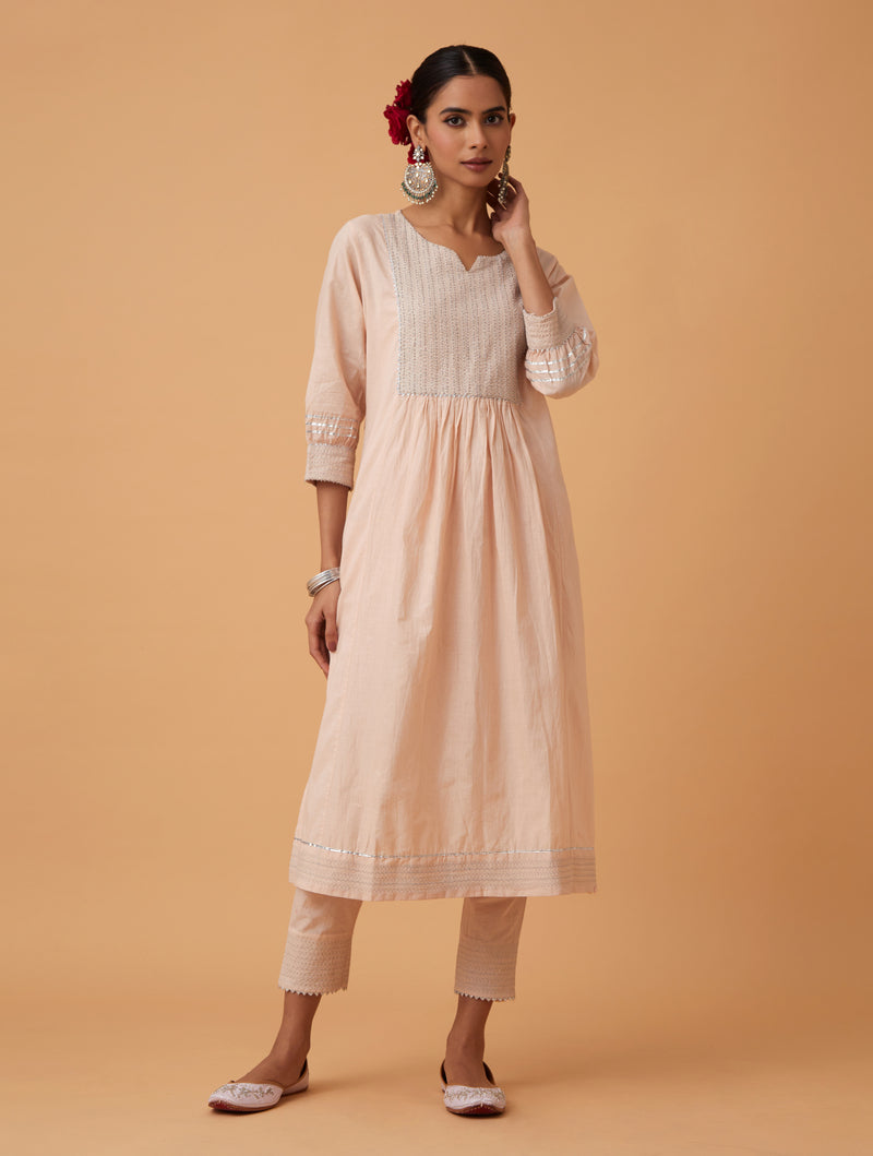 Red Zari Kurta Set