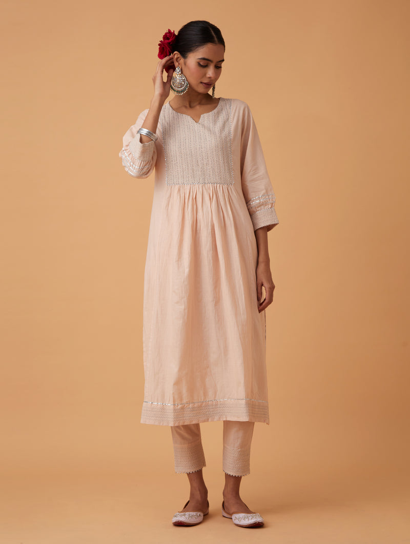Red Zari Kurta Set