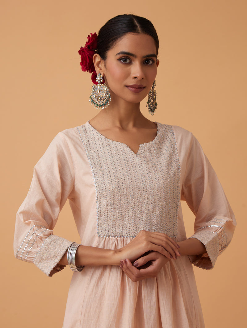 Red Zari Kurta Set