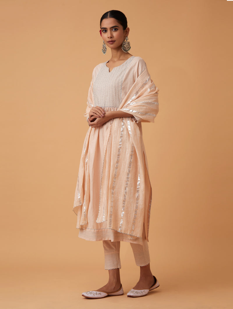 Red Zari Kurta Set