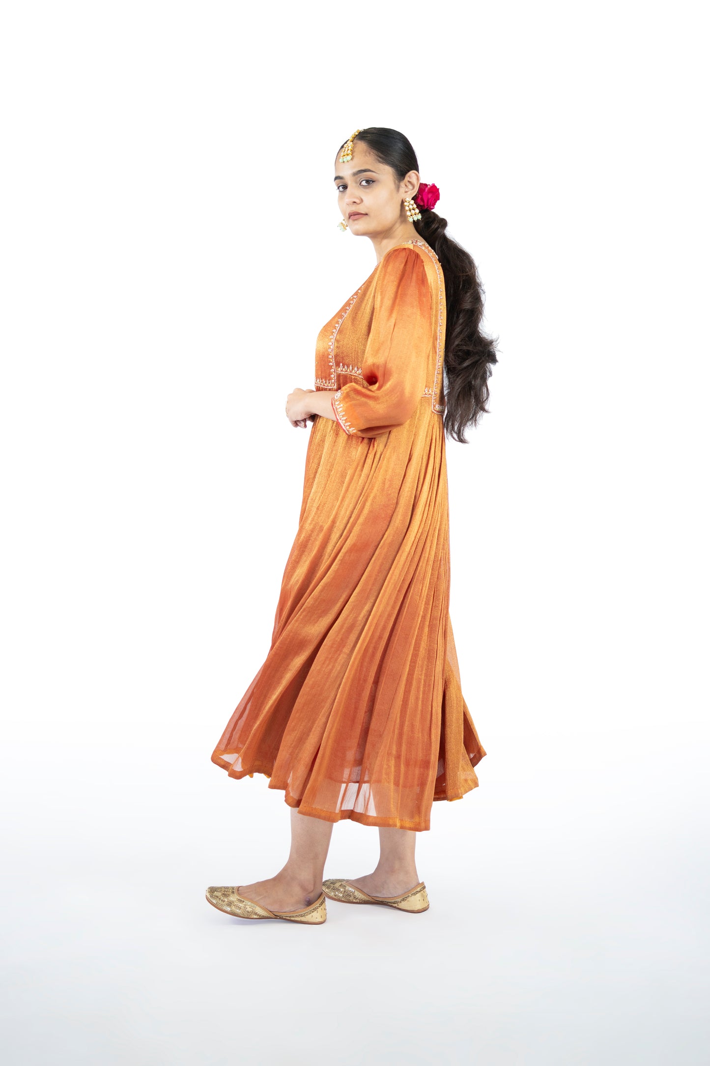 Orange Tissue Dress