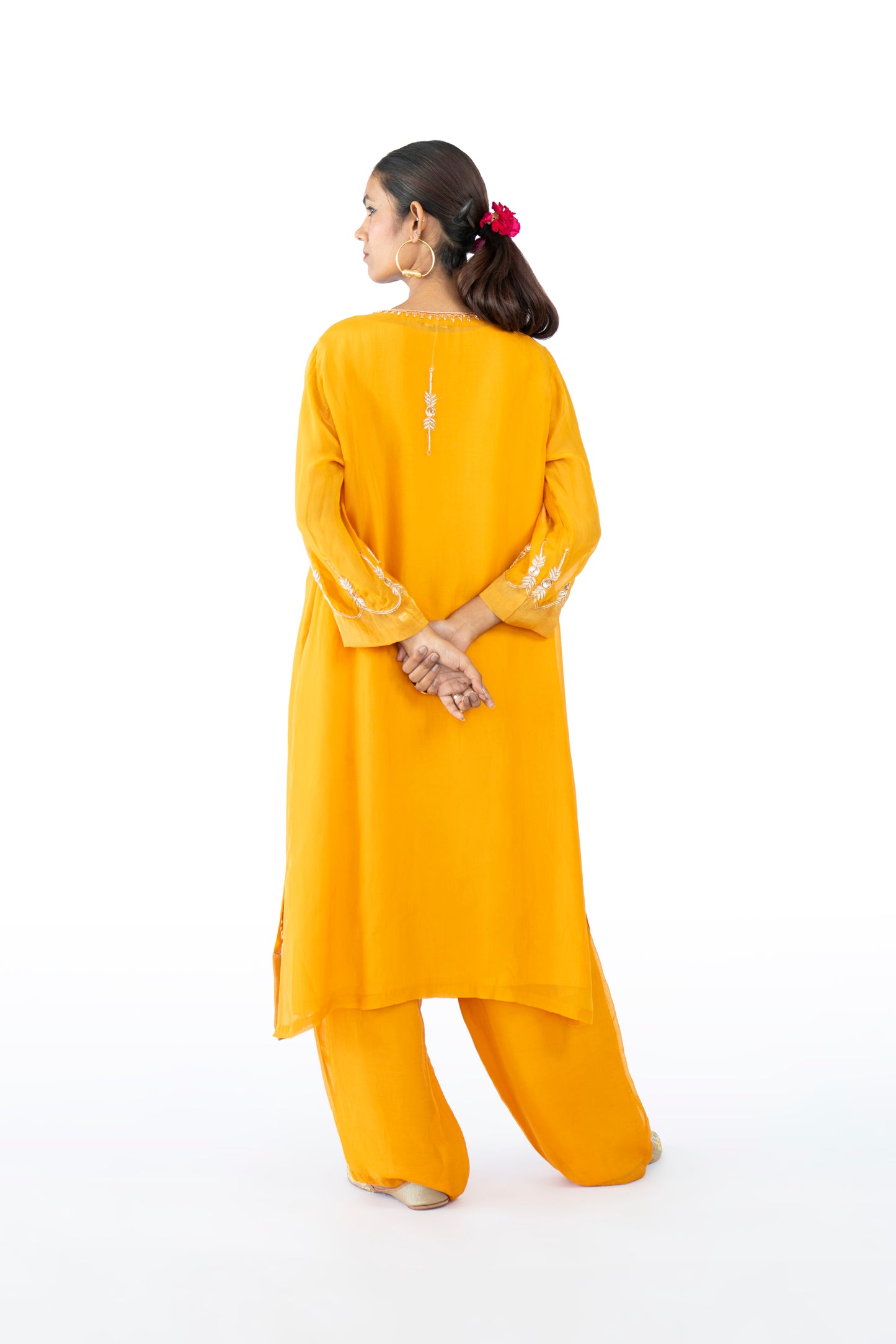 Red Organza Kurta Set