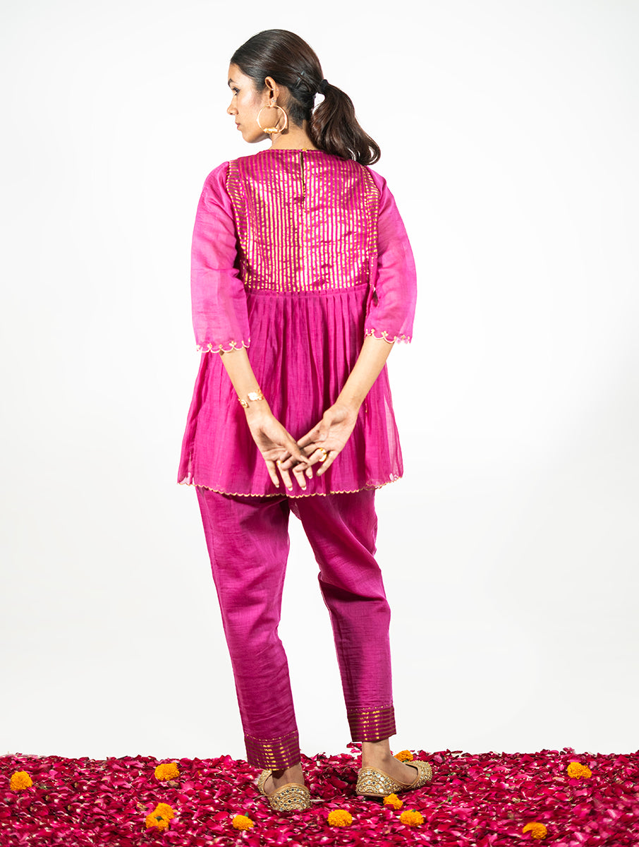 Purple Chanderi Co-Ord Set