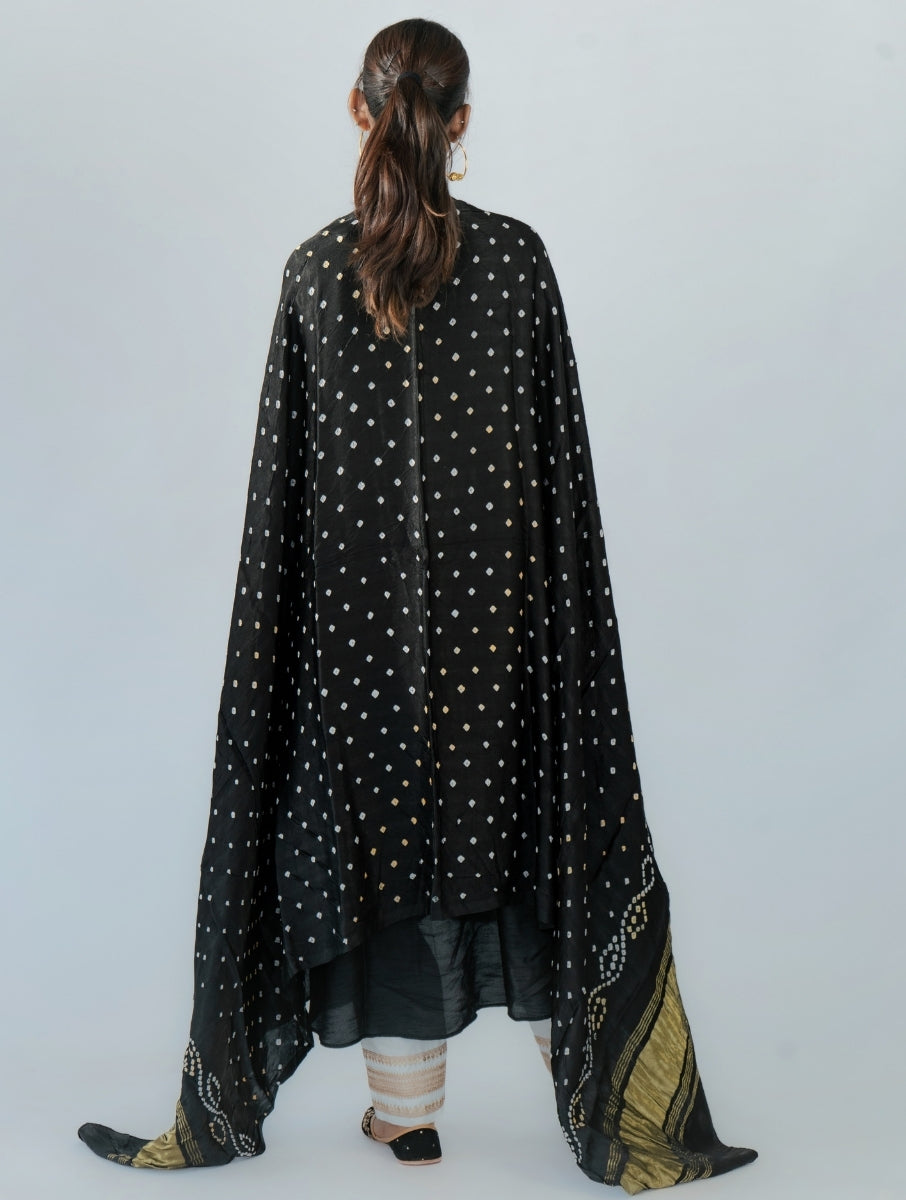 Black A-Line Kurta Set