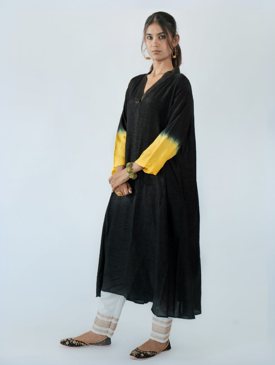 Black A-Line Kurta Set