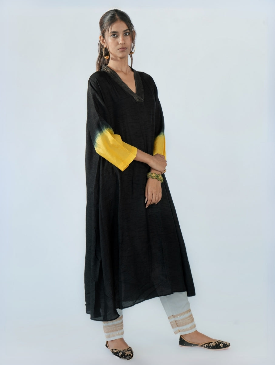 Black A-Line Kurta Set