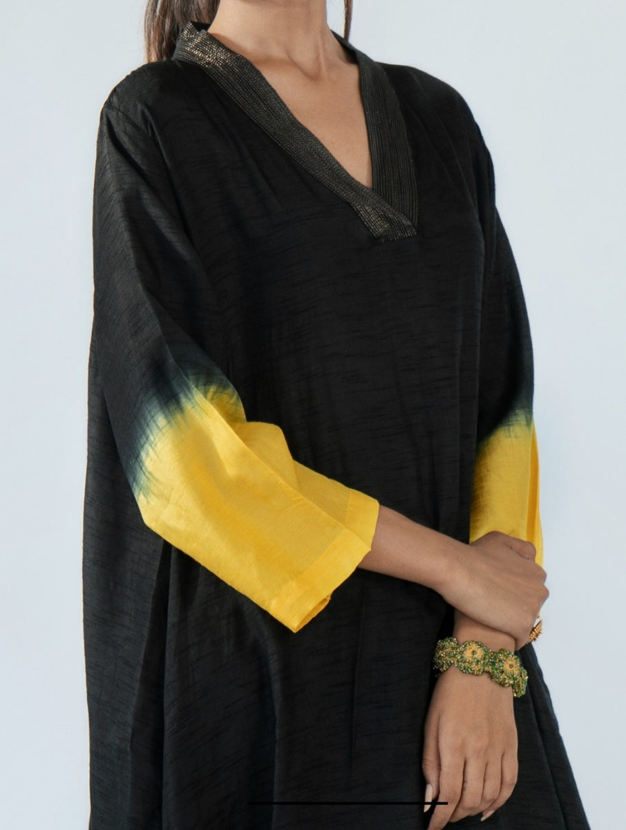 Black A-Line Kurta Set