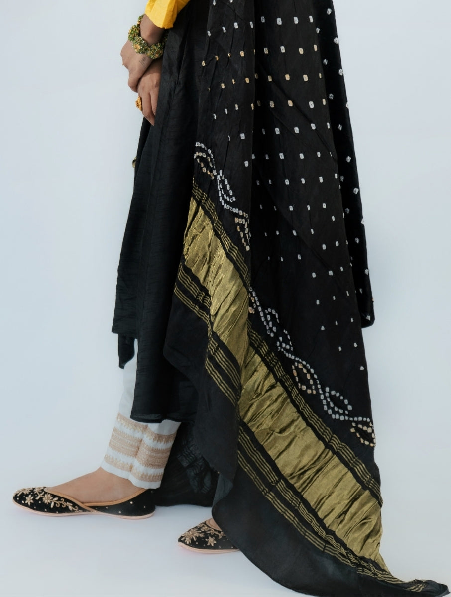 Black A-Line Kurta Set