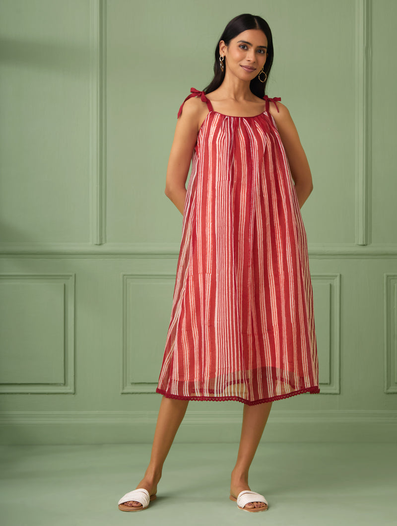 Striped Organza Dress