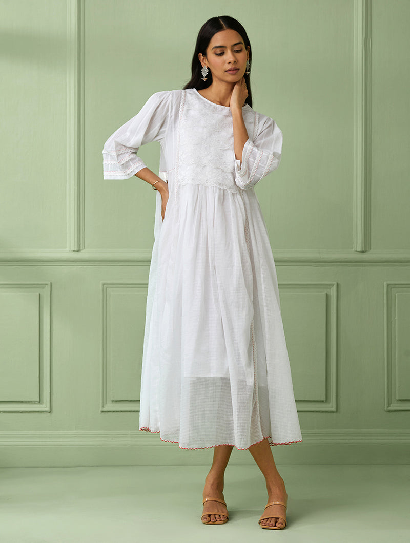 Gathered Dress With Slip (Set of 2)