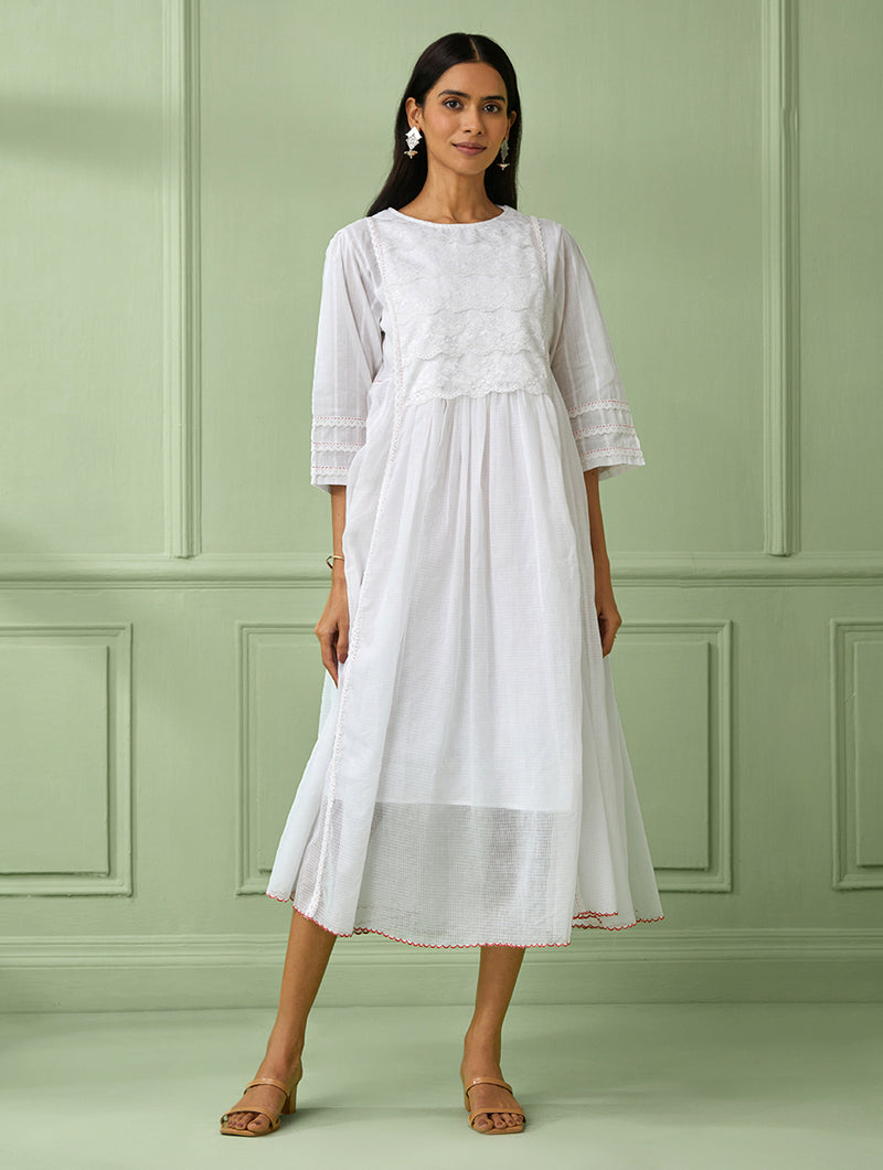 Gathered Dress With Slip (Set of 2)