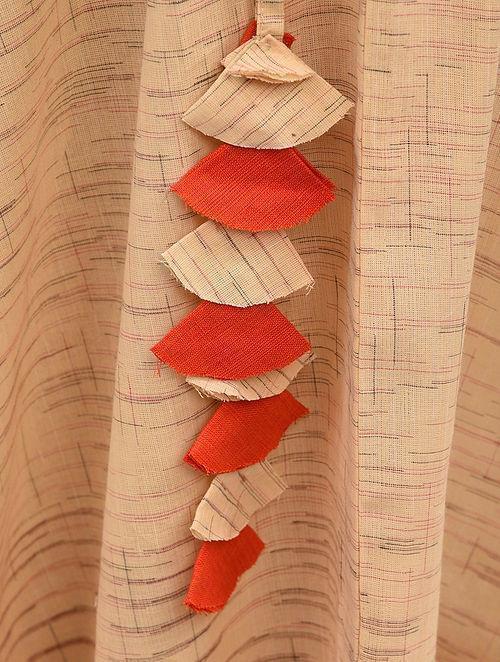 Beige Striped Cotton Skirt