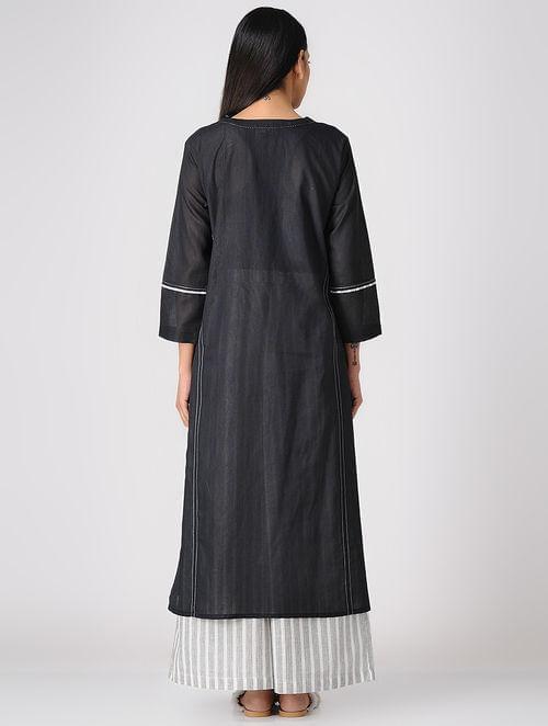 Black keyhole neckline dress - Sonal Kabra
