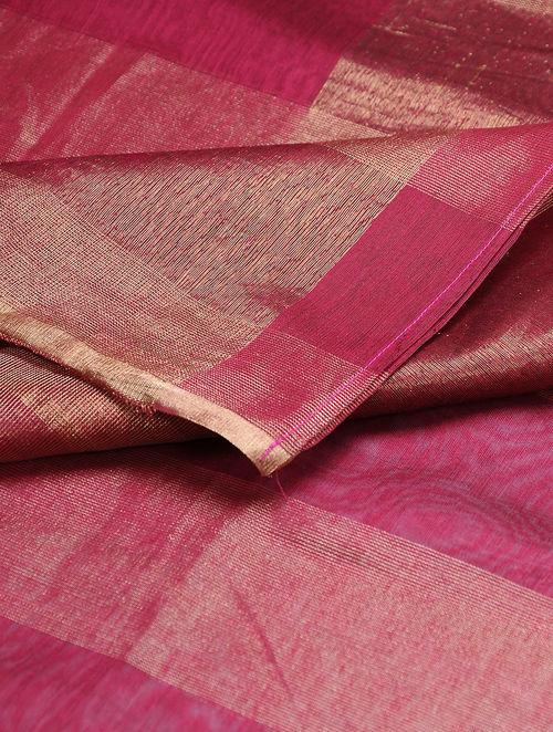 Chanderi zari dupatta Sarees & Stoles Sonal Kabra Sonal Kabra Buy Shop online premium luxury fashion clothing natural fabrics sustainable organic hand made handcrafted artisans craftsmen