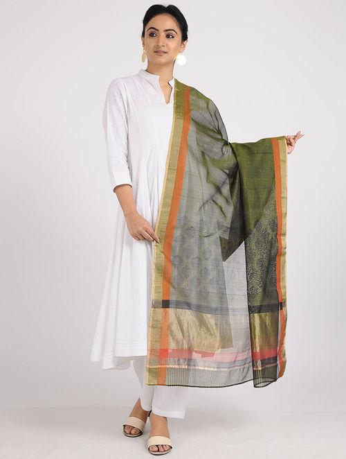 Chanderi zari dupatta Sarees & Stoles Sonal Kabra Sonal Kabra Buy Shop online premium luxury fashion clothing natural fabrics sustainable organic hand made handcrafted artisans craftsmen