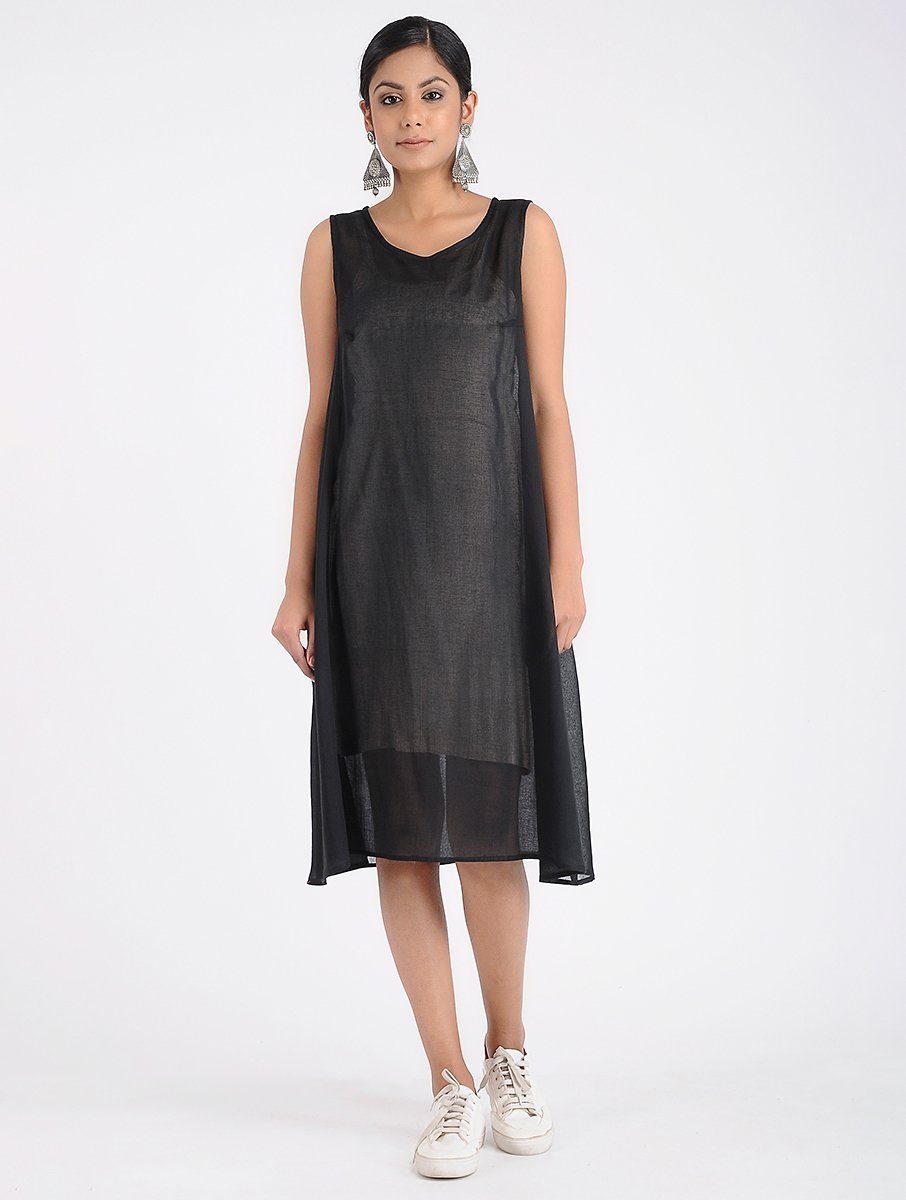 Clamp dyed Jacket dress (Set of 2) Jacket dress Sonal Kabra Sonal Kabra Buy Shop online premium luxury fashion clothing natural fabrics sustainable organic hand made handcrafted artisans craftsmen