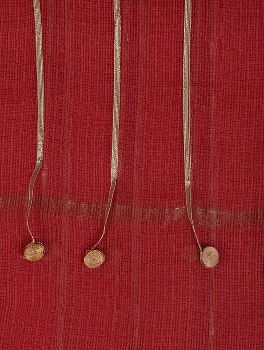 Pink Handwoven Kota Dupatta with Gota Details Dupatta & Stoles The Neem Tree Sonal Kabra Buy Shop online premium luxury fashion clothing natural fabrics sustainable organic hand made handcrafted artisans craftsmen
