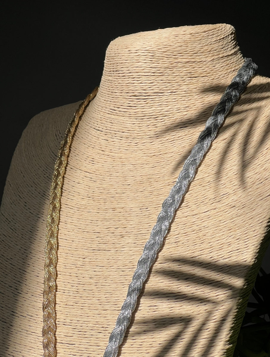 Gold & Silver Braided Necklace