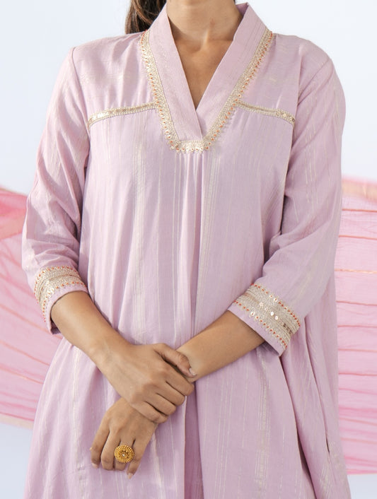 Vintage Rose A-line Kurta Set