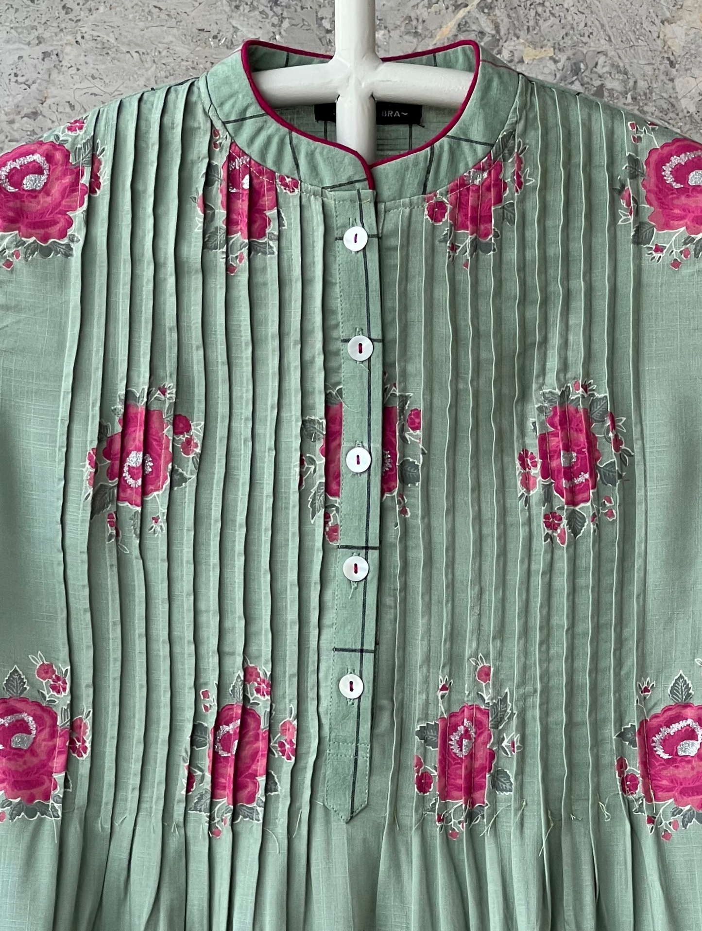 Pista Floral Kurta