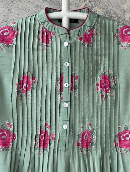 Pista Floral Kurta