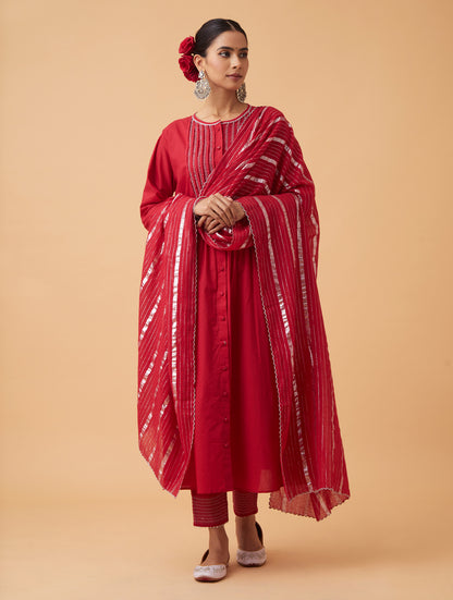 Powder Pintuck Kurta Set