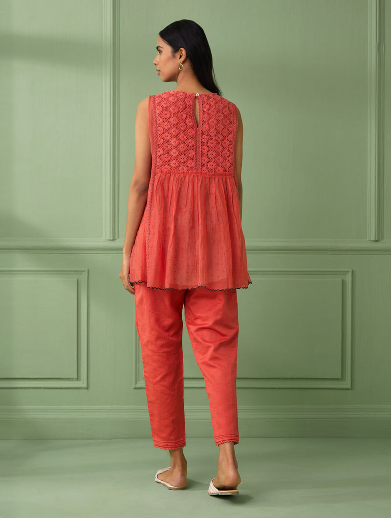 Stripe Lace Top & Pants (Set of 3)