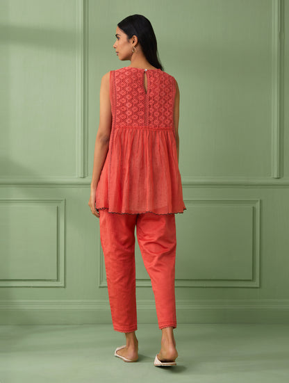 Stripe Lace Top & Pants (Set of 3)
