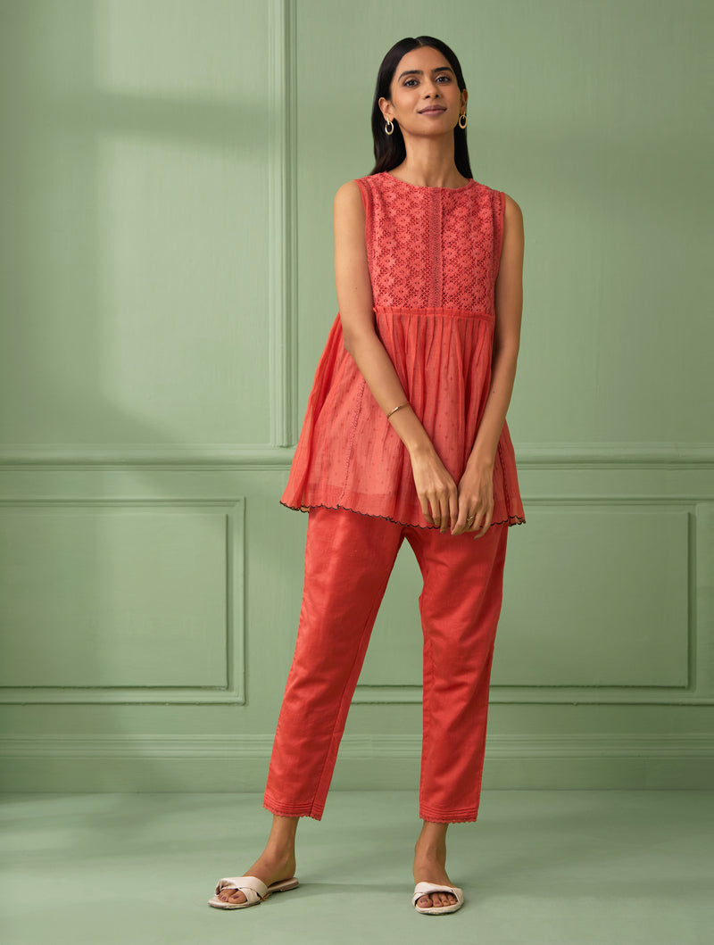 Rose lace Top & Pants (Set of 3)