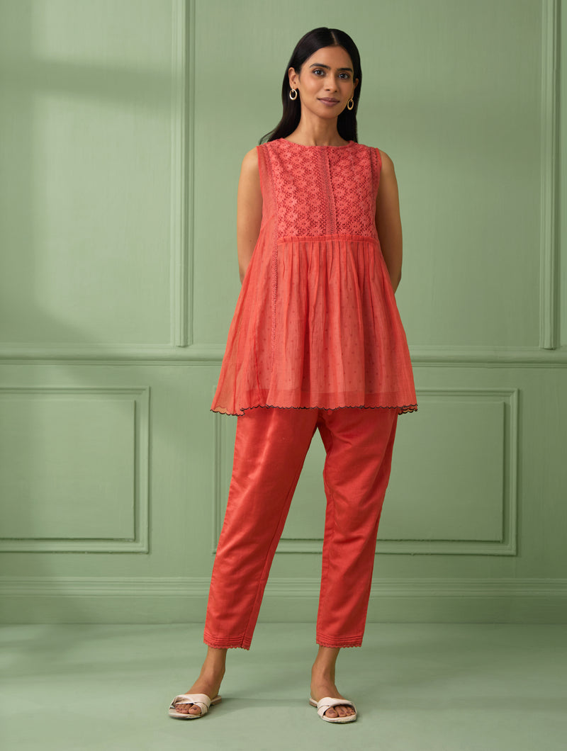 Stripe Lace Top & Pants (Set of 3)