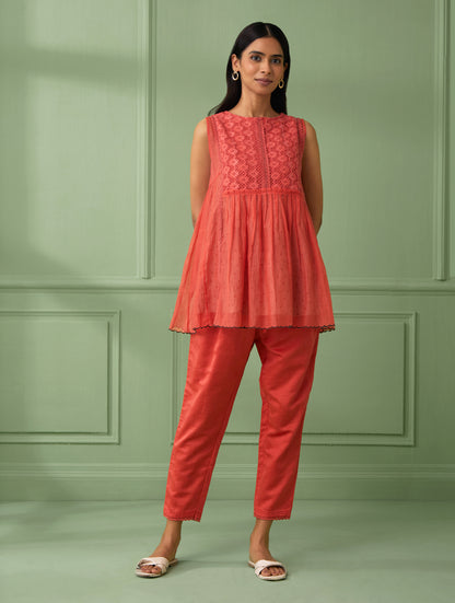 Stripe Lace Top & Pants (Set of 3)
