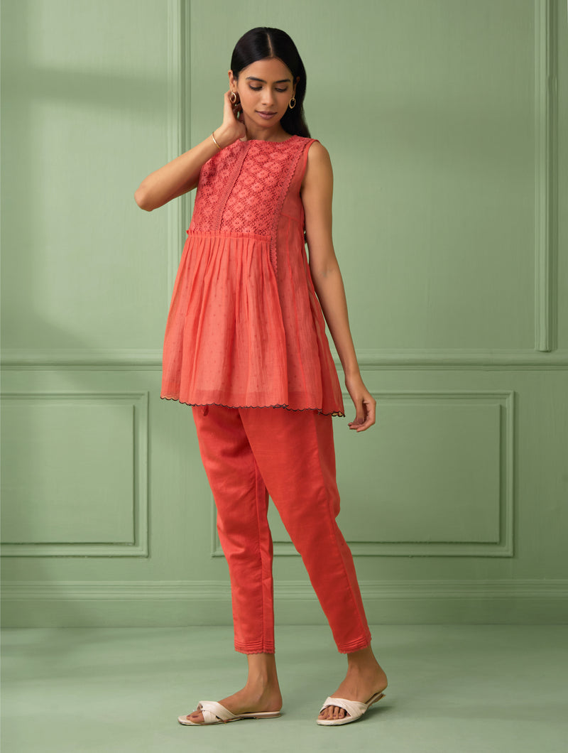 Stripe Lace Top & Pants (Set of 3)