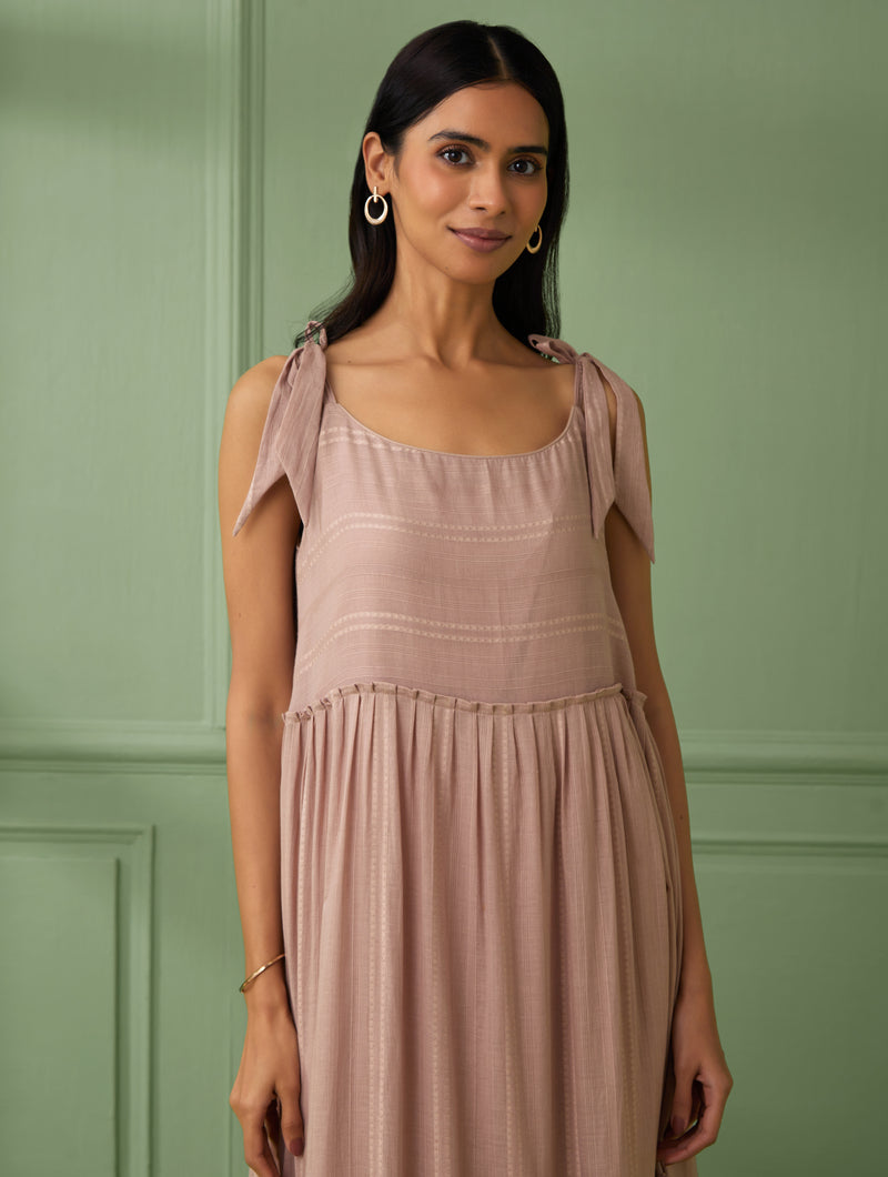 Stripe Breezy Tiered Maxi Dress