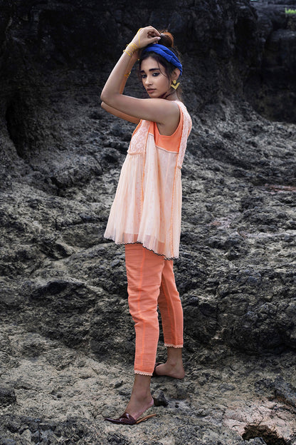 Lace Top with Pants (Set of 3)