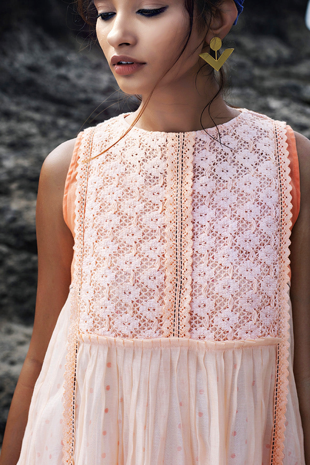 Lace Top with Pants (Set of 3)