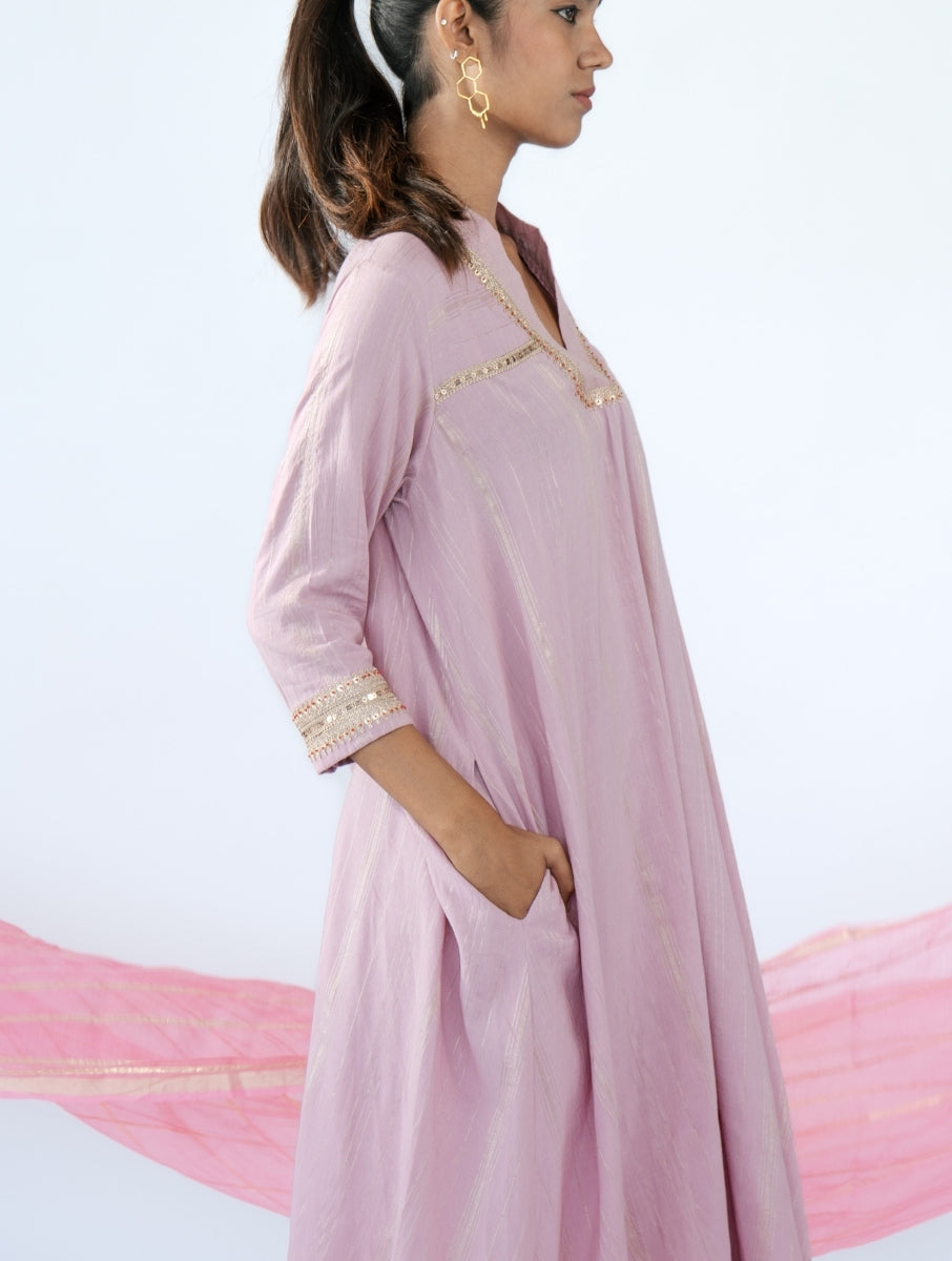 Vintage Rose A-line Kurta Set