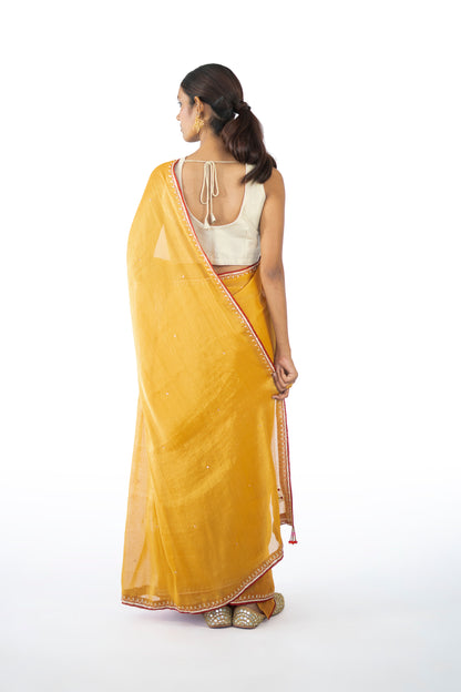 Brown Tissue Saree